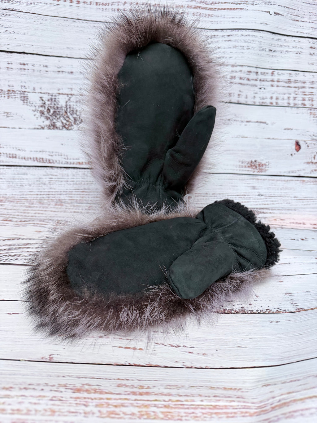 Dyed Racoon Mittens(Ladies)